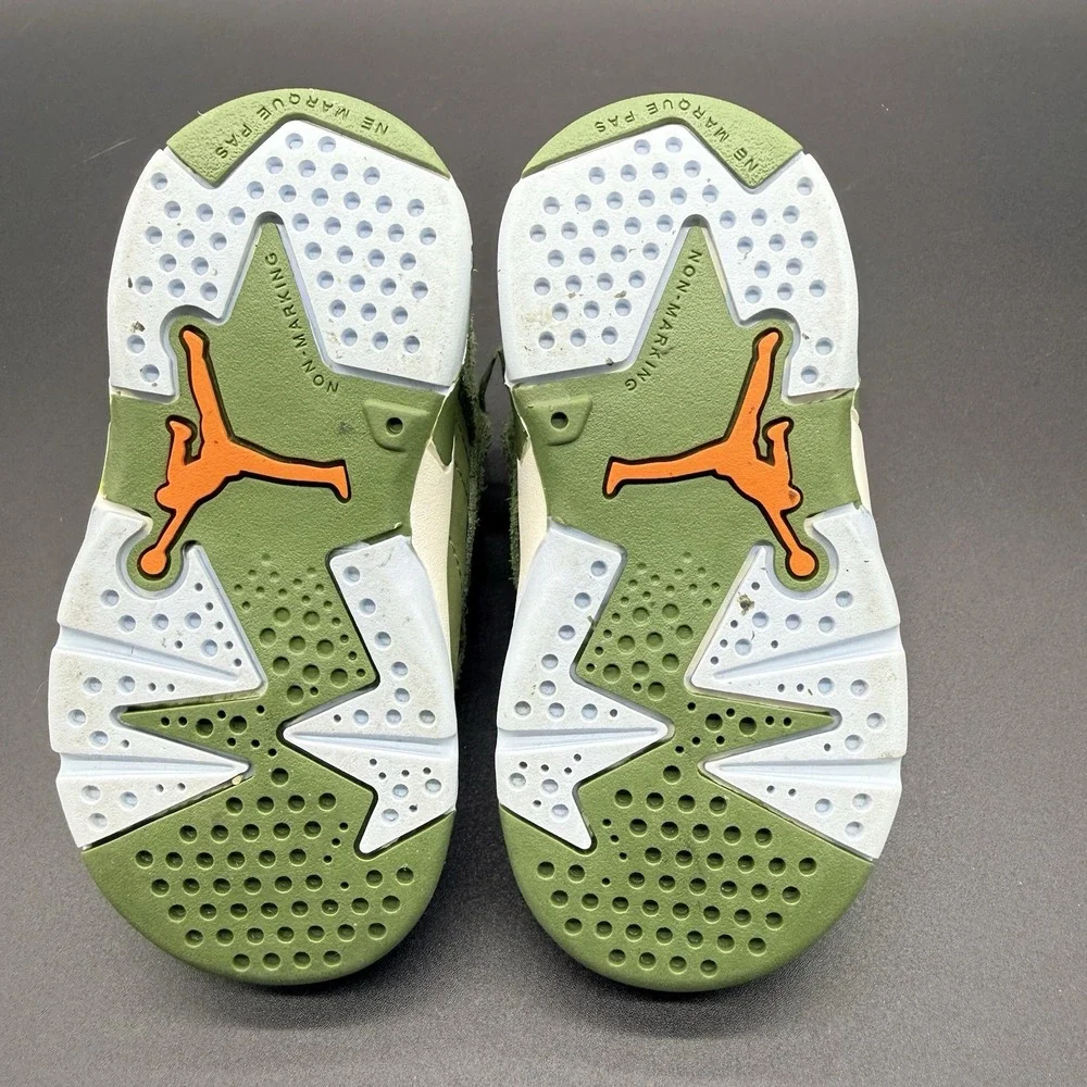 Nike Air Jordan MVP Shoes Toddler Sz 5 C Olive/Sail Jumpman Sneakers DZ5576-300